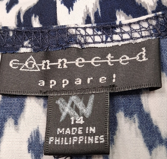 NWT Connected Apparel Black & White Dress    Size 14 - Picture 8 of 15